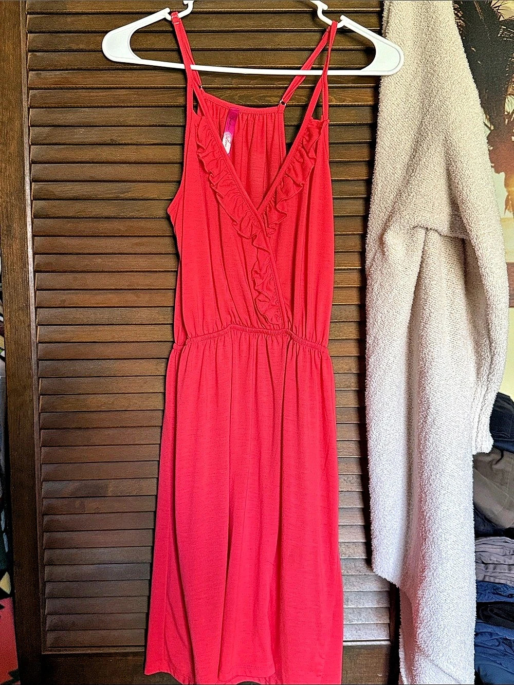 ChristinaLove Ruffle Midi Dress in Pink Size Small. Like new